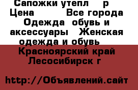 Сапожки утепл. 39р. › Цена ­ 650 - Все города Одежда, обувь и аксессуары » Женская одежда и обувь   . Красноярский край,Лесосибирск г.